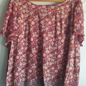 Lucky Brand 2X short sleeved blouse.